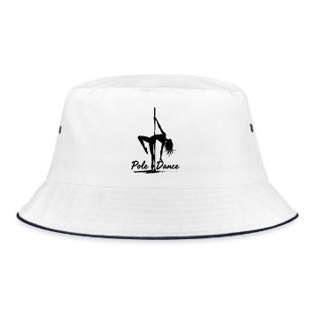 Pole Dance Pole Dancer Silhouette Gift - Bucket Hat - white/navy - Front