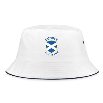 Dundee Shield Saltire Crest - Bucket Hat - white/navy - Front
