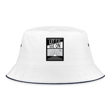 Let it go. Move on. - Bucket Hat - white/navy - Front