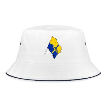Flag of Durham - Bucket Hat - white/navy - Front