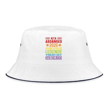 Kita Graduate 2026: Legend leaves Kita grounds - Bucket Hat - white/navy - Front