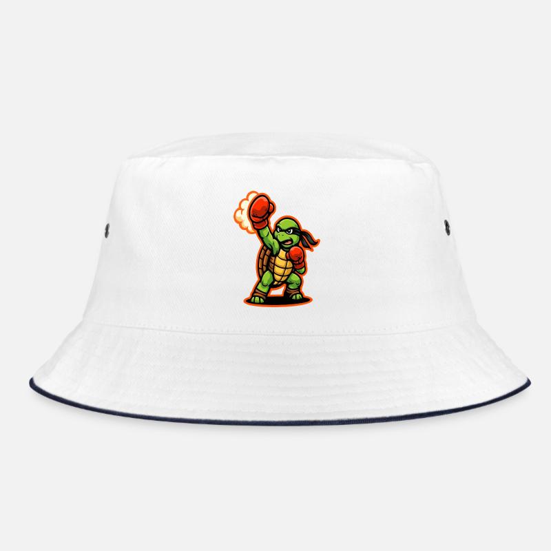 Boxing Turtle Fighter Power Punch Mascot Bucket Hat