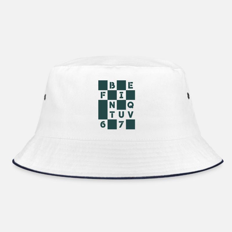 Chiffre-Gitterbuchstaben Bucket Hat
