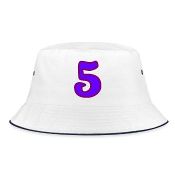 5. ANNIVERSARY. 5 YEARS. 5th ANNIVERSARY. - Bucket Hat - white/navy - Front
