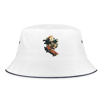 Streetwear Chat Skateboard - Bob - blanc/marine - Devant