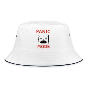 Cat panic mode - Bucket Hat - white/navy - Front