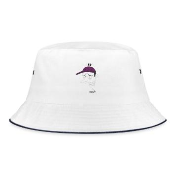 No big deal man - ironic - Bucket Hat - white/navy - Front