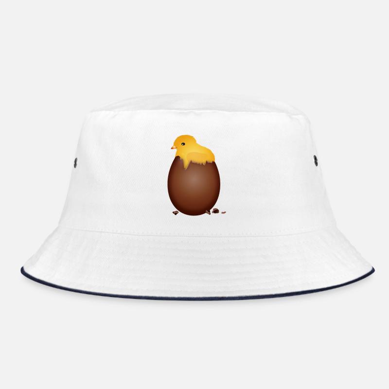 Œuf de Pâques en chocolat avec un petit poussin mignon Bob