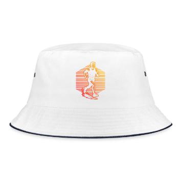 A motif only for races - Bucket Hat - white/navy - Front