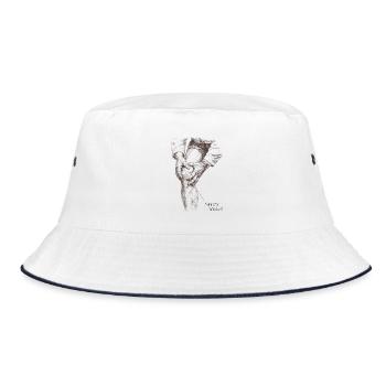 You can bend! - Bucket Hat - white/navy - Front