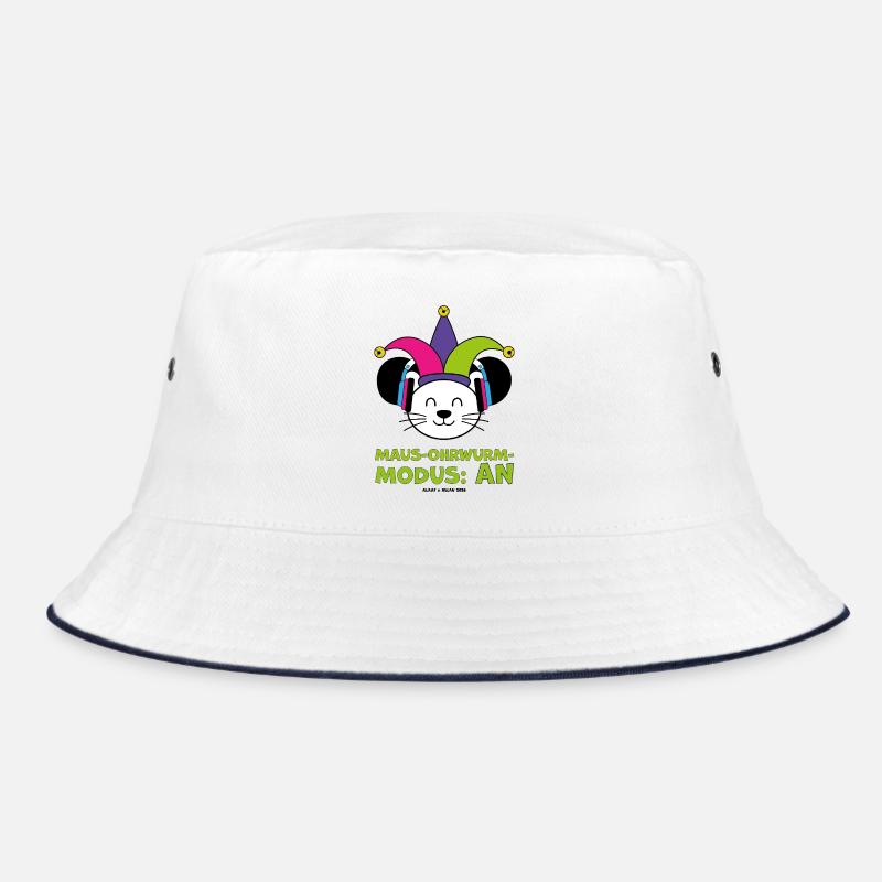 Souris de carnaval avec casquette de bouffon et casque Bob