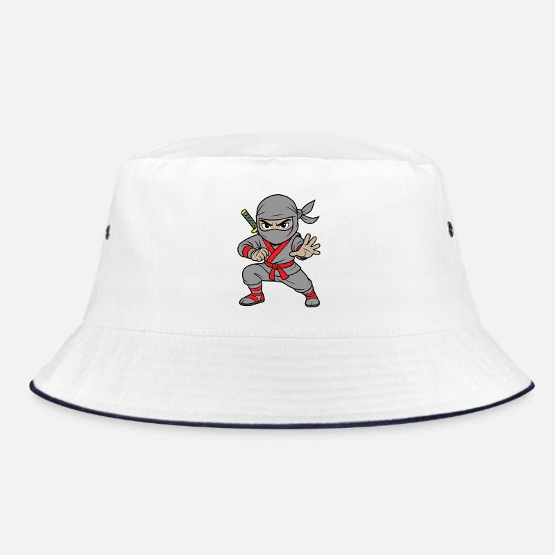 Grey Ninja Shadow Warrior  Bucket Hat