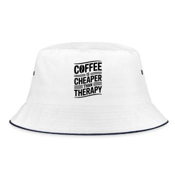 Le café est moins cher que la thérapie - Bob - blanc/marine - Devant