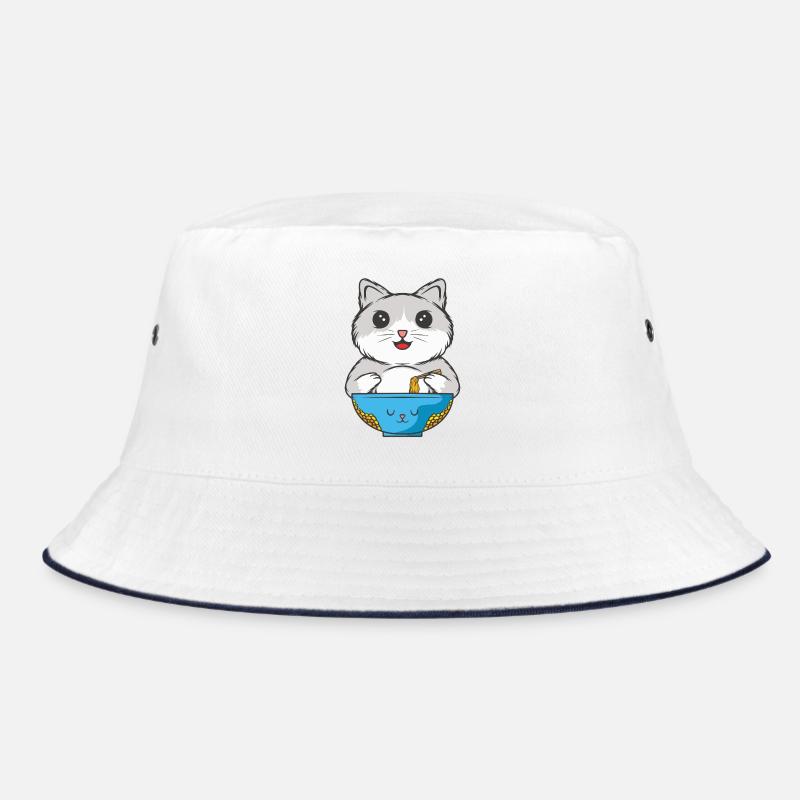 Le chat mange des nouilles Bob