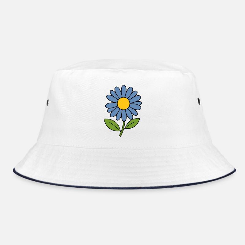 blaue Blume Blumen Geschenk Geburtstag Bucket Hat