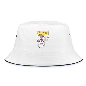Don't do love - Bucket Hat - Weiß/Navy - Vorne