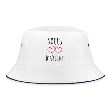 noces d'argent 25 ans d'amour - Bob - blanc/marine - Devant