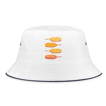 Corn dog - Bucket Hat - white/navy - Front