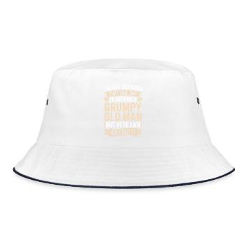 Grumpy Old Man Killing It - Bucket Hat - white/navy - Front