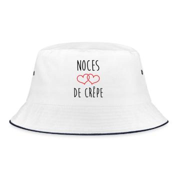 noces de crêpe 39 ans de mariage - Bob - blanc/marine - Devant