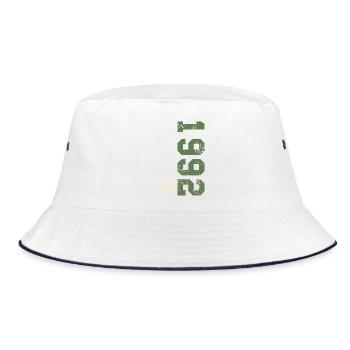 1992 Birthday 1992 Born in 1992 Birthday - Bucket Hat - white/navy - Front
