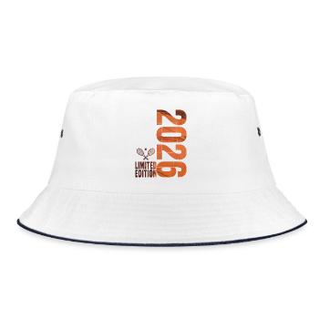 Tennis 2026, Limited Edition Shirt, Hoodie, Socken - Bucket Hat - Weiß/Navy - Vorne