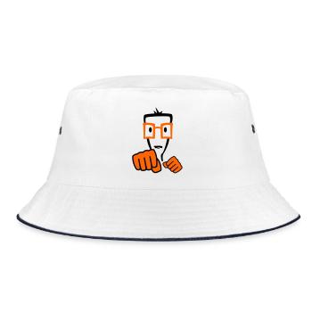 Boxer Fighter Boy - Bucket Hat - white/navy - Front