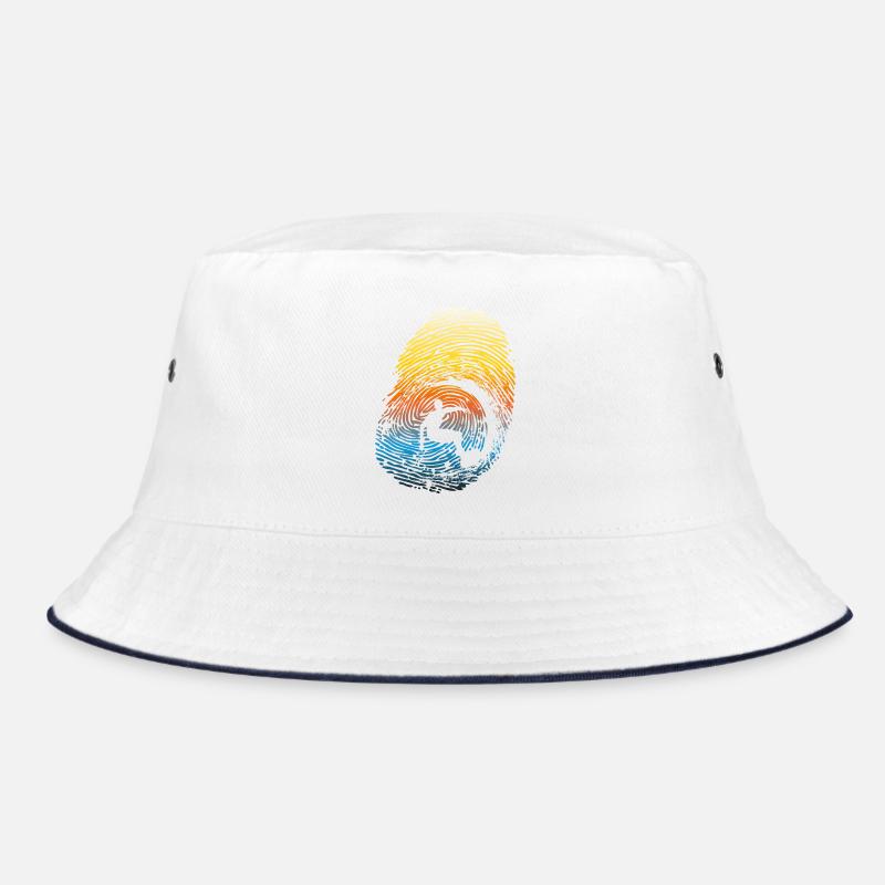 Sunset Rainbow Surf Fingerabdruck Bucket Hat