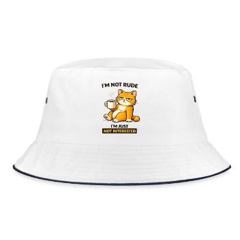 Grouchy Cat Coffee Attitude - Bob - blanc/marine - Devant