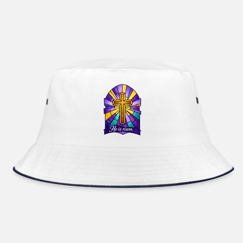 He is Risen Cross Easter Bucket Hat