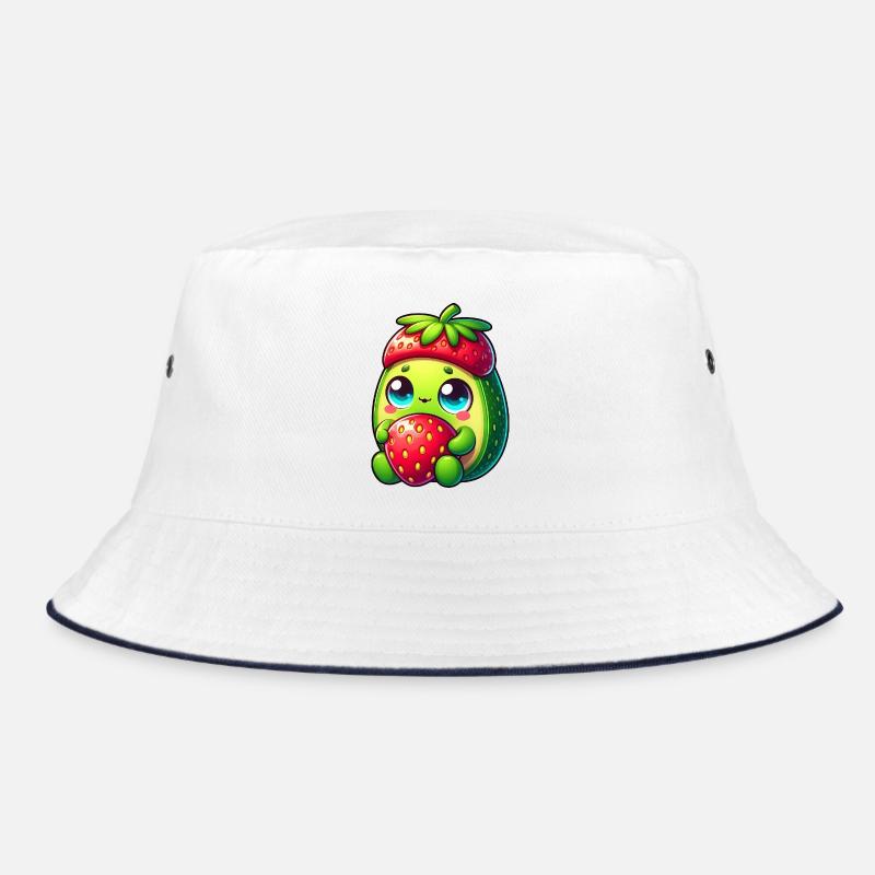 Avocado Strawberry Cartoon Fruit Funny Bucket Hat