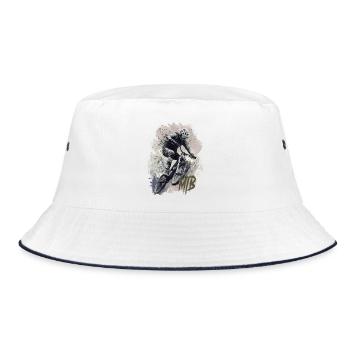 Mtb - Bucket Hat - Weiß/Navy - Vorne