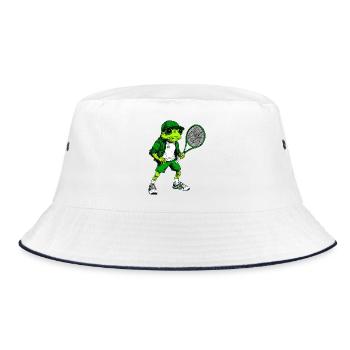 Tennis Frösche - Bucket Hat - Weiß/Navy - Vorne