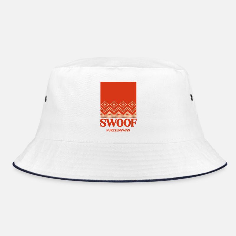 Nordisches Strickmuster Rot Bucket Hat