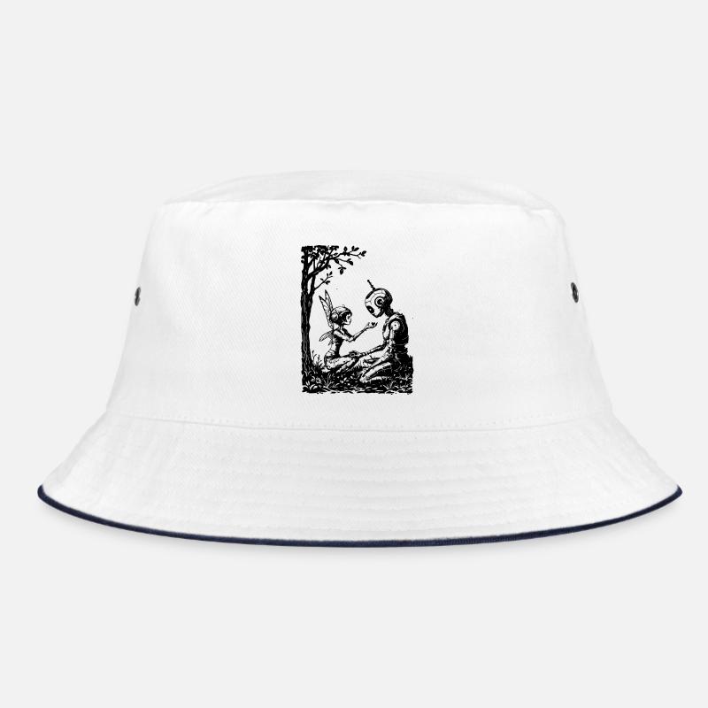 Fairy Fixing a Robot Bucket Hat