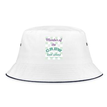 Crew Member: Bad Ideas - Bucket Hat - white/navy - Front