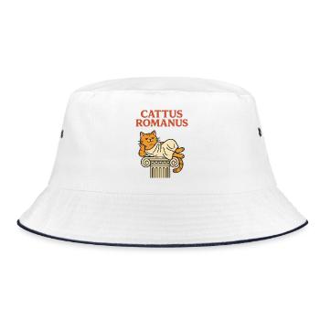 Cattus Romani – Funny Cat Toga Romans T-Shirt - Bob - blanc/marine - Devant