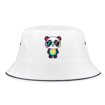Panda arc ciel lunettes soleil - Bob - blanc/marine - Devant