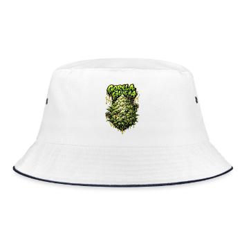 Gorilla Glue #4 Graffiti Bud Print - Bucket Hat - white/navy - Front