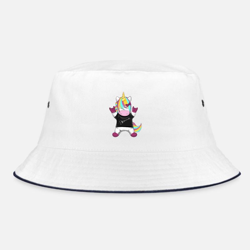 Regenbogen Einhorn Rocker Bucket Hat
