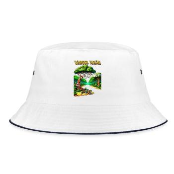 Jaguar Territory - Hill Forest - Bucket Hat - white/navy - Front