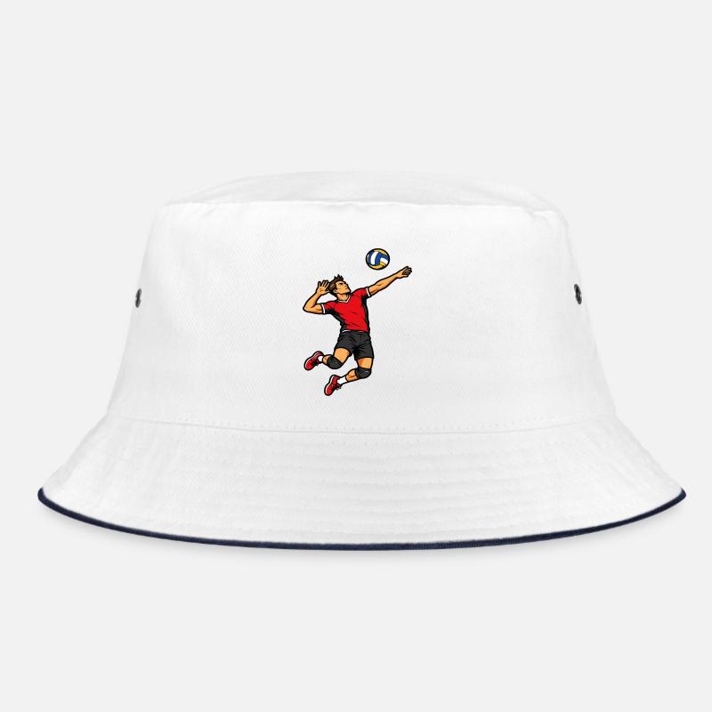 Powerful serving volleyball player Bucket Hat