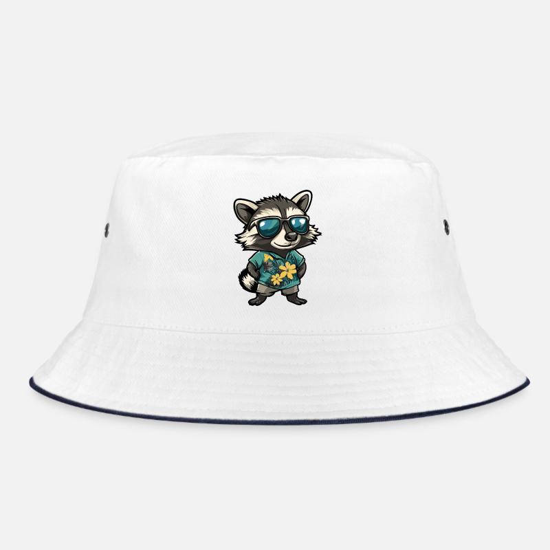 Raccoon Comic Holiday Bucket Hat
