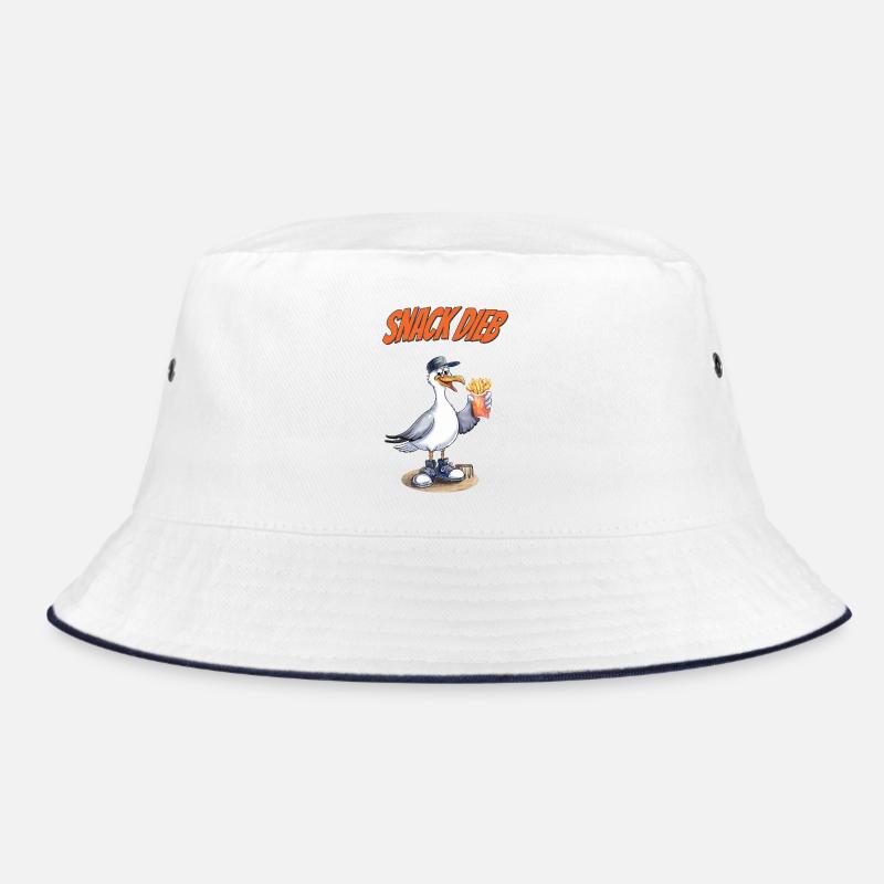 Snack Dieb Möwe Lustiger Pommes Spruch Bucket Hat