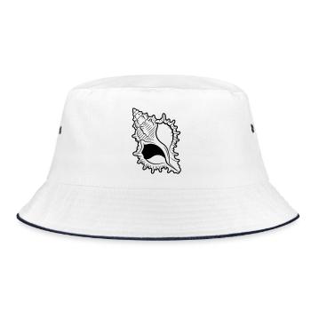 shell - Bucket Hat - white/navy - Front