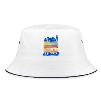 Desert Dunes and Sunset Vibes - Bucket Hat - white/navy - Front