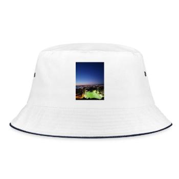 Crépuscule urbain et terrain de foot - Bucket Hat - white/navy - Front