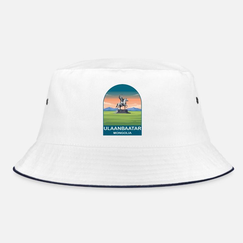 Ulaanbaatar Mongolei Vintage-Reise-Kunstplakat Bucket Hat