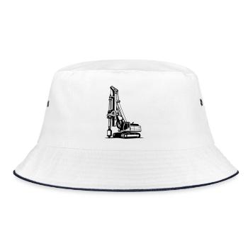 Pile Driver - Bucket Hat - Weiß/Navy - Vorne