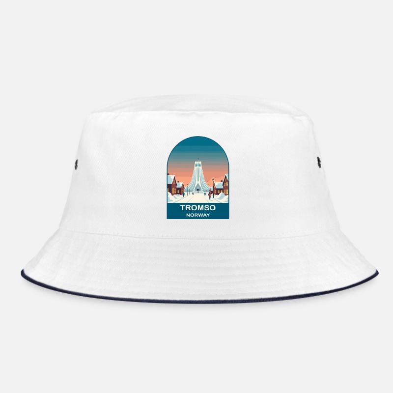 Tromso Norwegen Vintage-Reiseplakat-Kunst Bucket Hat